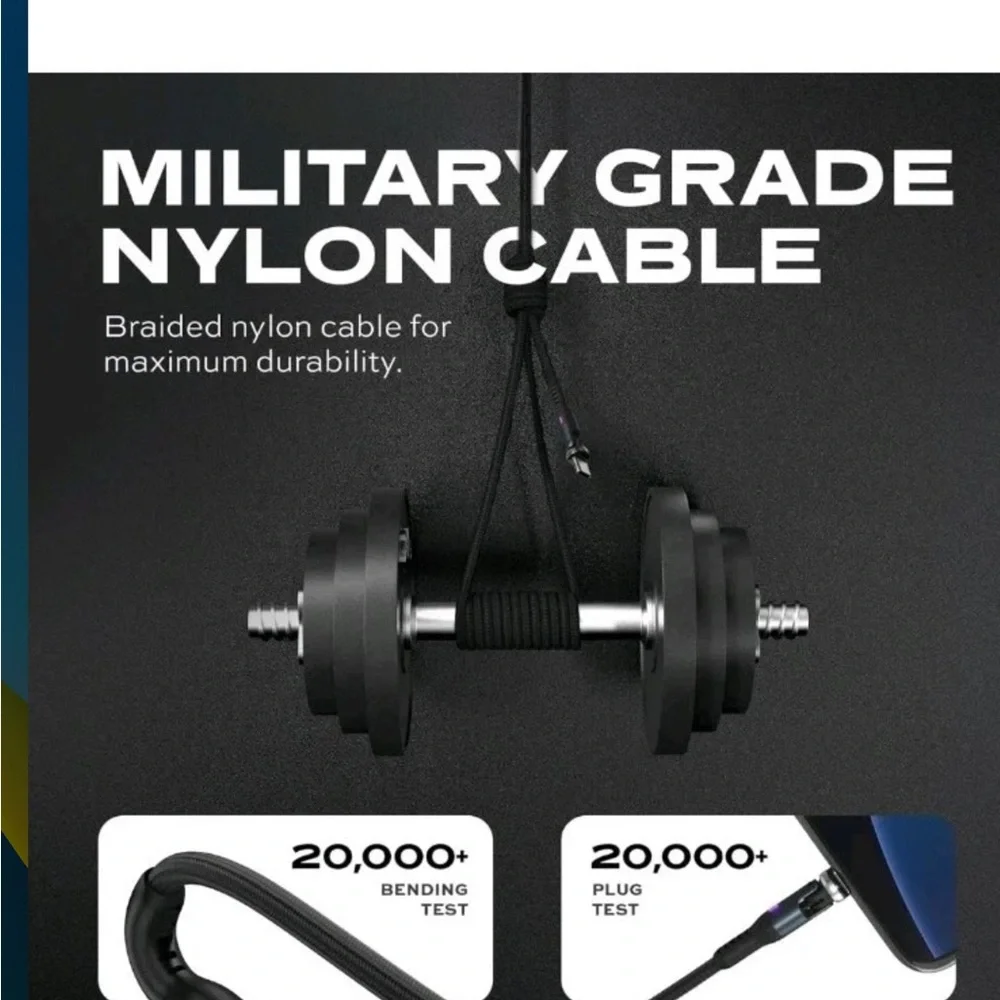 Statik 360 Universal Magnetic Charging Cable w/ 3 Magnetic Tips | 6 FT Cable NEW